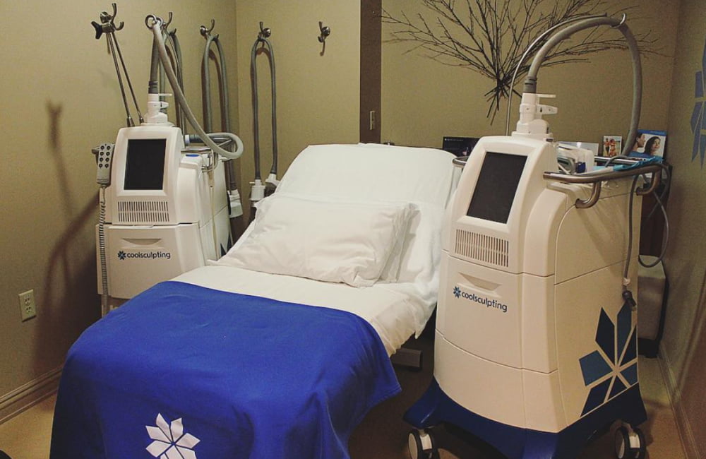 CoolSculpting treatment room at Ziba Medical Spa in Eugene