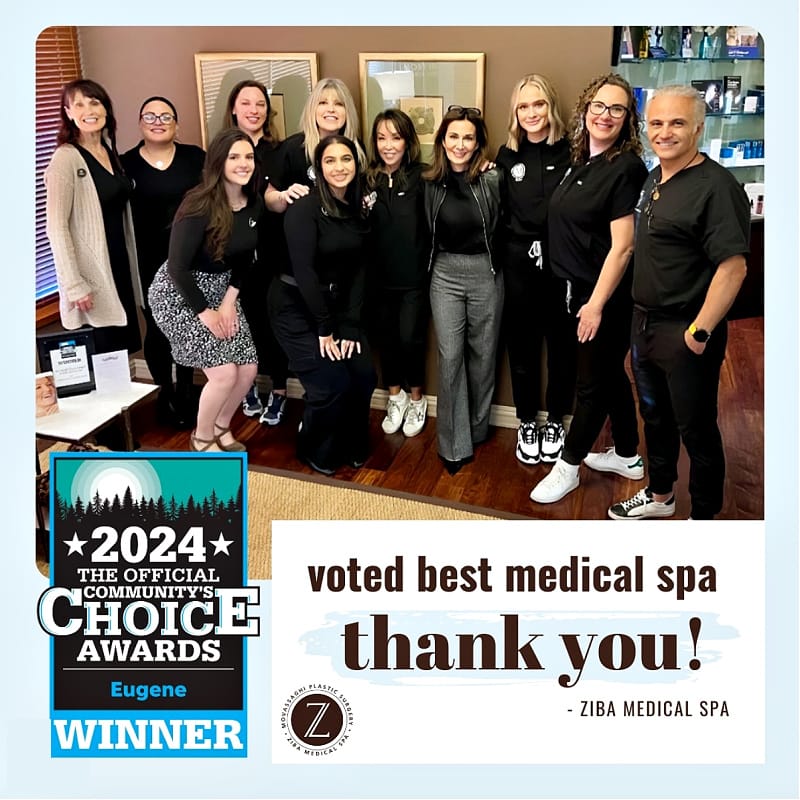 Ziba Medical Spa wins 2024 Eugene Community Choice Awards for Best Medical Spa